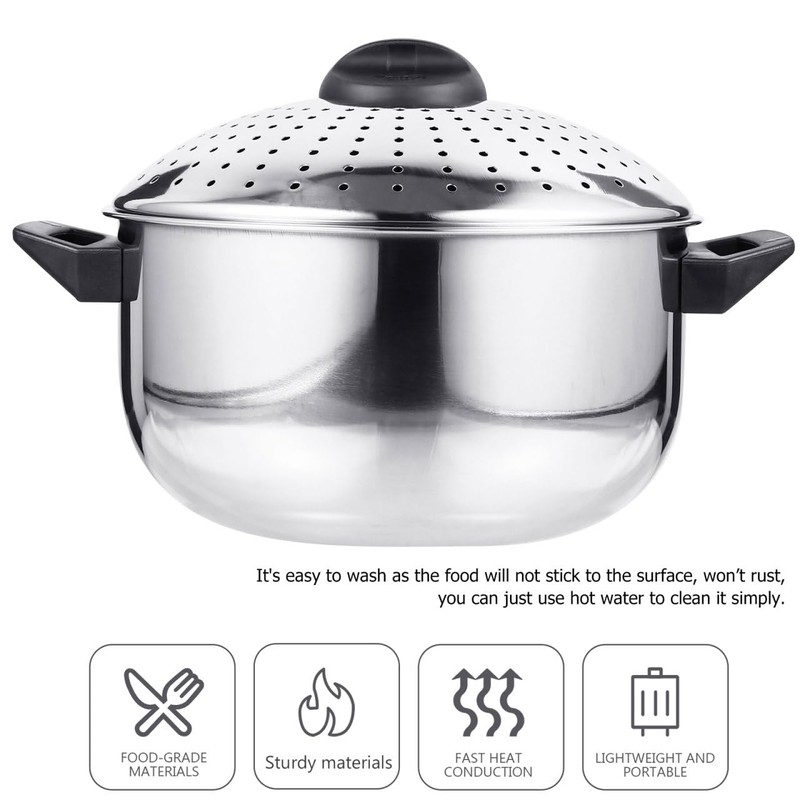 MAGICLULU Stainless Steel Noodle Pot with Lid Lightweight Cooking Pot