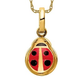 IceCarats 14K Solid Yellow Gold Ladybug Necklace Chain Pendant Charm Only