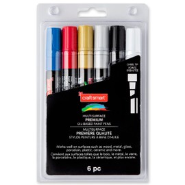 Premium Chisel Tip Oil-Based Paint Pens by Craft Smart® 6ct Asstd Colors