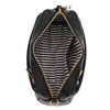 FashionPuzzle Triple Zip Small Crossbody Bag (Black)