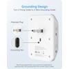 LENCENT 2 Prong Power Strip, 3 to 2 Prong Grounding