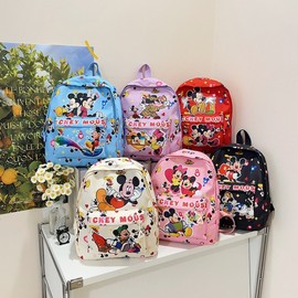 [Overseas] New Character Print Backpack Kids Backpack Lightweight and Cute Kids Backpack for Men and Women black 2ea