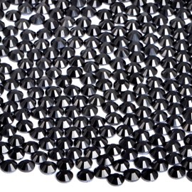 2880 Pieces SS4 Black Hotfix Rhinestones Flatback Round Crystal Glass Rhinestones Gems for Crafts Nail Face Art Clothes Shoes Bags DIY
