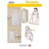 Simplicity Baby Sewing Pattern 8024 Christening Gown & One Piece Suit
