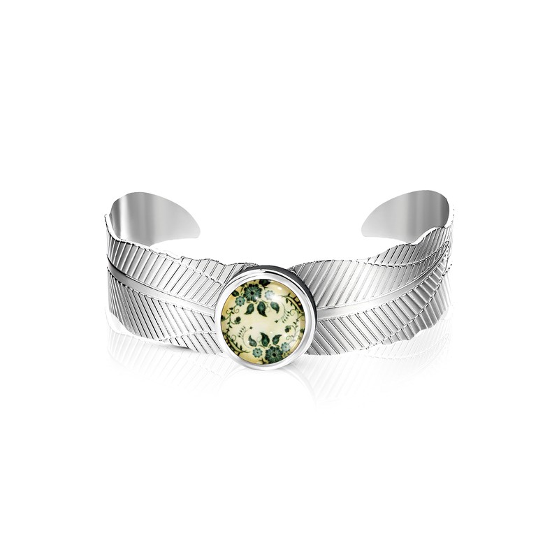 ANDANTE Chunk Click-Button Press Stud (Flower Motif) for Chunk Bracelets,