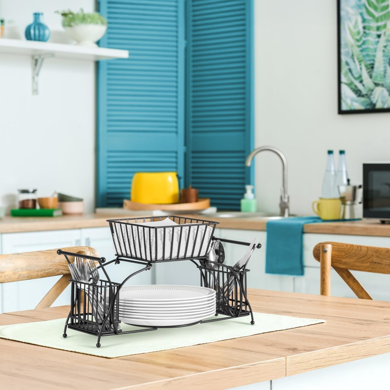 Sorbus Utensil Caddy — Use For Napkin, Cutlery, Plate Holder