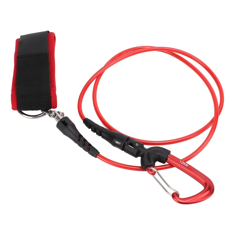 Freediving Lanyard Leash Diving Safety Rope Cable with Wristband Carabiner