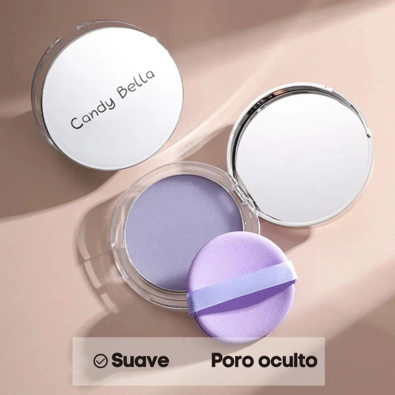 Polvo Matificador Seda Cremoso Lavanda Maquillaje Mate