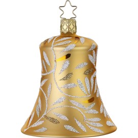 Inge-Glas Bell Delights Inkagold Matte 21251T061 German Glass Christmas ORN