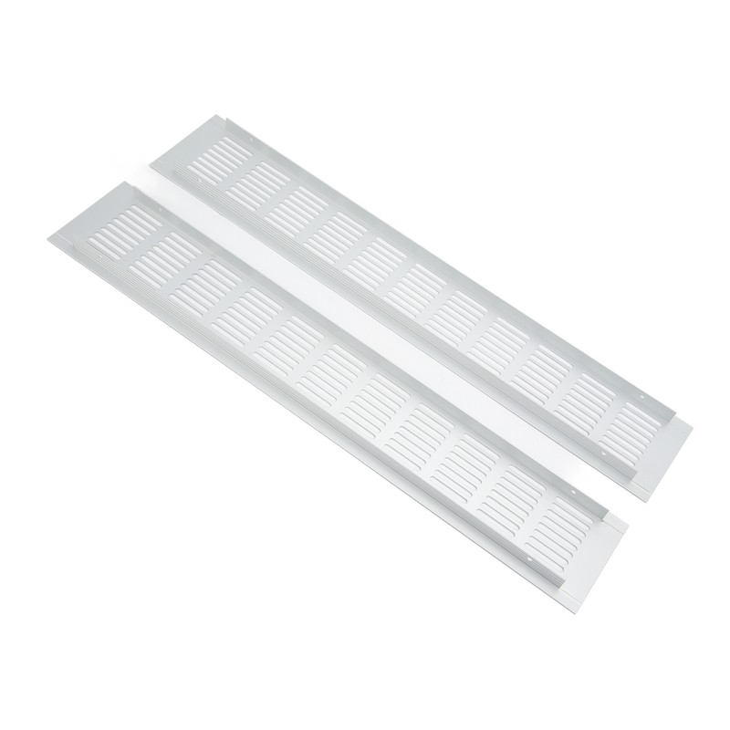 2 Pcs Air Vent Ventilation Grille Aluminium Alloy Rectangular Vent