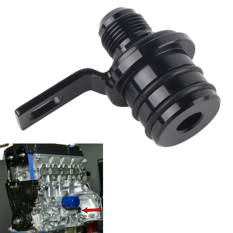 10AN Breather Fitting Adapter Black Aluminium Alloy Lightweight for Oil