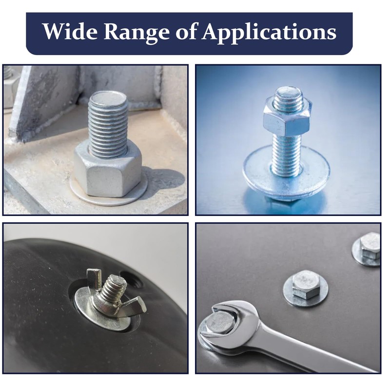 ZQZ 108Pcs Flat Washers, 304 Stainless Steel Fender Washers Assortment,