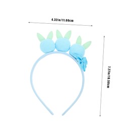 Healeved Bunny Ear Headband Headbands Ears Girl Accessories Plush Headpiece Hairband Head Band Bunny Cosplay Floral Headband Cosplay Headband Headband Blue Plastic