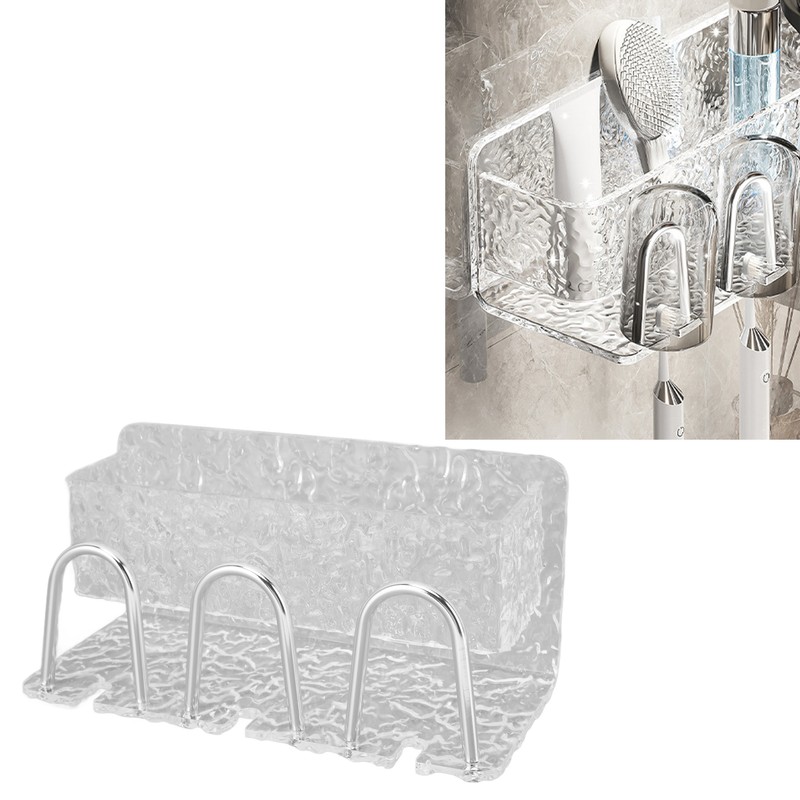 Water Ripple Toothbrush Holder Acrylic Punch Free Wall Mount Toothbrush