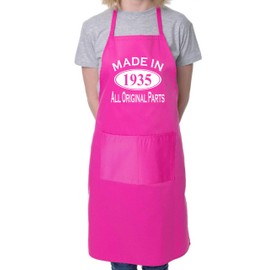 Made In 1935 90th Birthday BBQ Cooking Funny Novelty Apron Pink