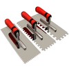 Tile Tools Stainless Steel Square Notched Trowel Set 3 PC