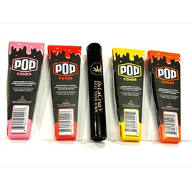 Pop Cones Mix King Size Flavors,4 packs of 3 cones with DeLaCruzV Doobtube.