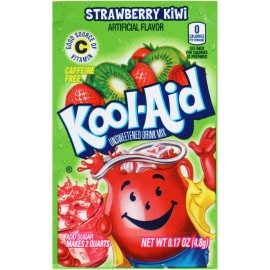 Kool-Aid Unsweetened Caffeine Free Strawberry Kiwi Zero Calories Powdered Drink