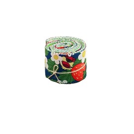 CraftsFabrics 20pcs 2.36 x 39.37'' 100% Cotton Pre-Cut Jelly Rolls Strips Fabric for Quilting, Scrapbooking, Sewing, Arts & Crafts, Patchwork, Collage) (Green)