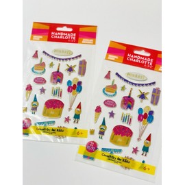 Handmade Charlotte 1 Sheet 3D Puffy Stickers Birthday Party Fun Craft Creativity for Kids 22 pc NEW
