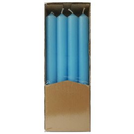 Cereria Di Giorgio - 12 Candele Cilindriche colore pieno - Diametro 1,9 cm Altezza 20 cm - Colore Celeste - Durata 5 ore