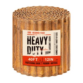 Land Guard Corrugated Garden Edging Border,12" x 40' Landscape Paver Edging, Tall Landscape Edging, Fence for Garden, Flower Bed, Lawn and Landscape Edging (Rusty)