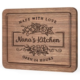 Gifts for Nana Mother's Day, Nana Birthday Gifts- Wood Walnut Cutting Board for Kitchen, Present for Nanas from Grandkids, Nana's Kitchen Cutting Board