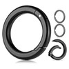 TISUR Round Carabiner Key Holder, Small, Stylish, Car Key Ring,