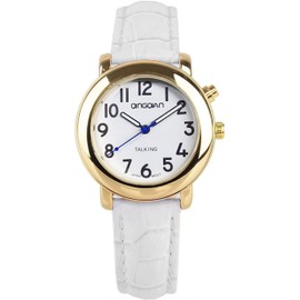 QINGQIAN English Voice Talking Watch for Blind,Visually impaired or Elderly,Women's Clothing Size