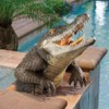 ABOOFAN Floating Crocodile Head Ornament Realistic Pond Decor for Pool