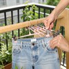 Ckhoid 30Pcs Pants Hangers with Clips, Adjustable Skirt Hangers, Non-Slip