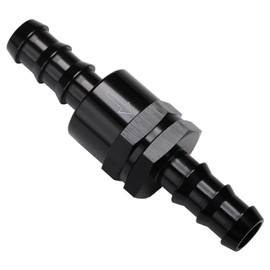 Podavelle 5/8" Non Return One Way Inline Check Valve Fitting Aluminum Black