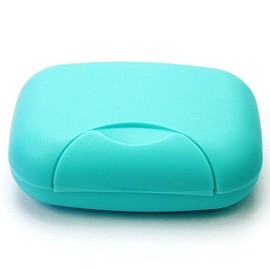 ZaH Macarons Soap Box Packaging Soap Holder Soap Travel Case for Shampoo, Conditioner, Shower, Hand Soap and Small Towel (Large, Sky Blue)