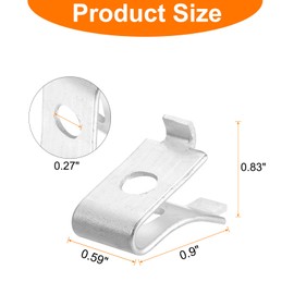 sourcing map 18pcs Cabinet Shelf Clips Metal Adjustable Shelf Bracket Clamp Shelf Support Pins Shelf Clip Support Hardware Replacement Parts for Metal Shelving, Silver