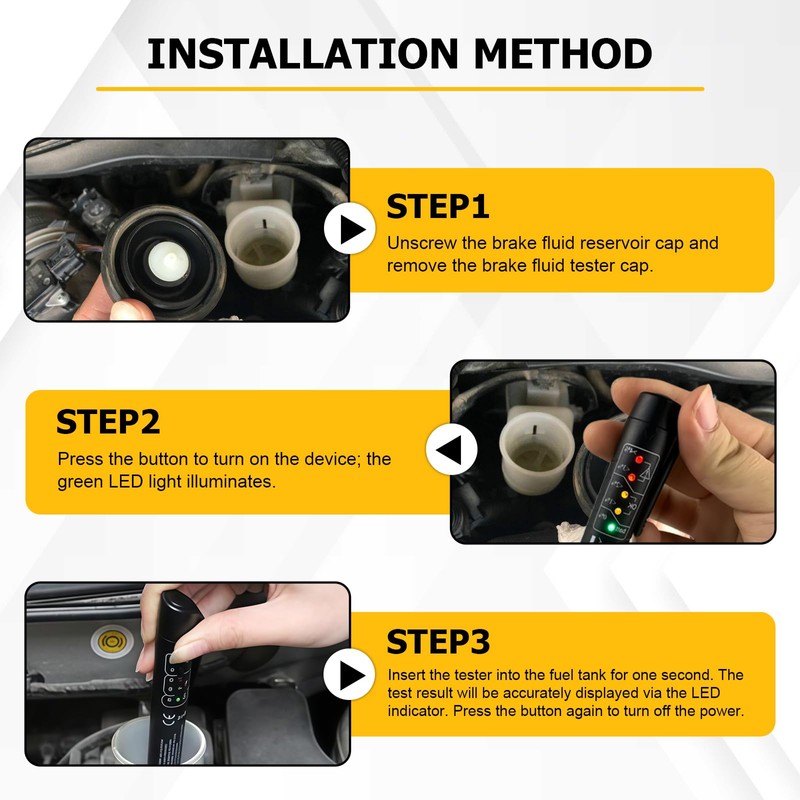 Brake Fluid Liquid Tester Pen,Brake Fluid Moisture Tester with 5