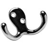 Merriway BH00127 Verchromter Doppel-Kleiderhaken, Weiß, 4 Stück