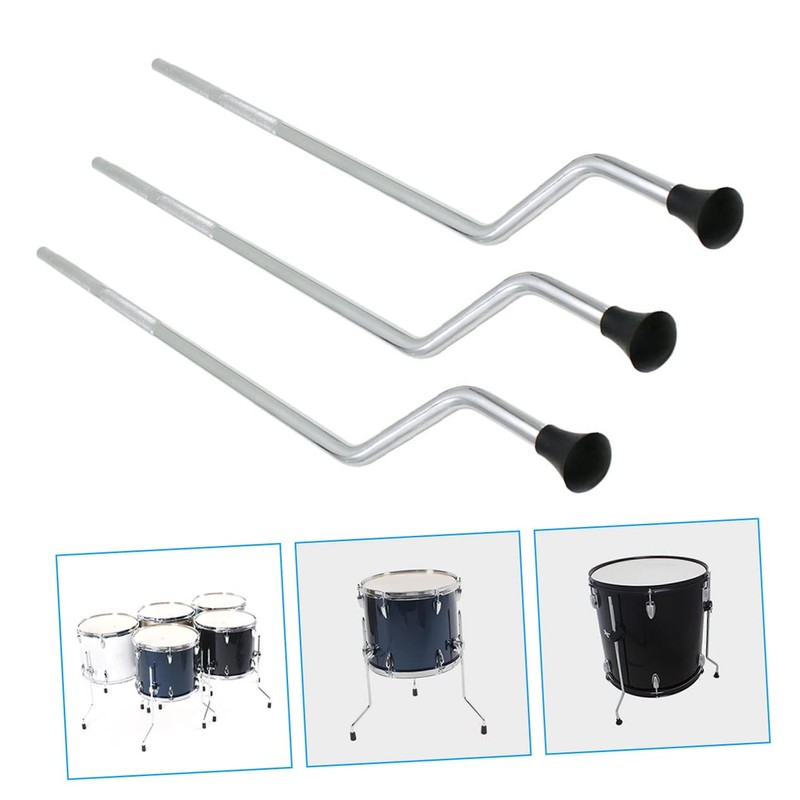 3pcs Floor Tom Drum Legs Replacement Feet Drum Support Stability