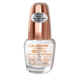 L.A. Colors 1 Salon Fabulous Nail Treatments - Gel Shine Extra Shiny Top Coat Polish Lacquer CNL521 + Free Zipper Bag