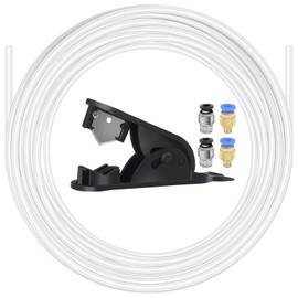 PTFE Teflon Tube Kit for 1.75mm Filament 5M(16.5ft), 2.5mm ID X 4mm OD 3D Printer Tube for 1.75mm Filament Bowden Ender, Bambu Lab A1/A1 mini/P1P/P1S/X1C Creality K1/K1 Max/Ender 3 V3(Transparency)