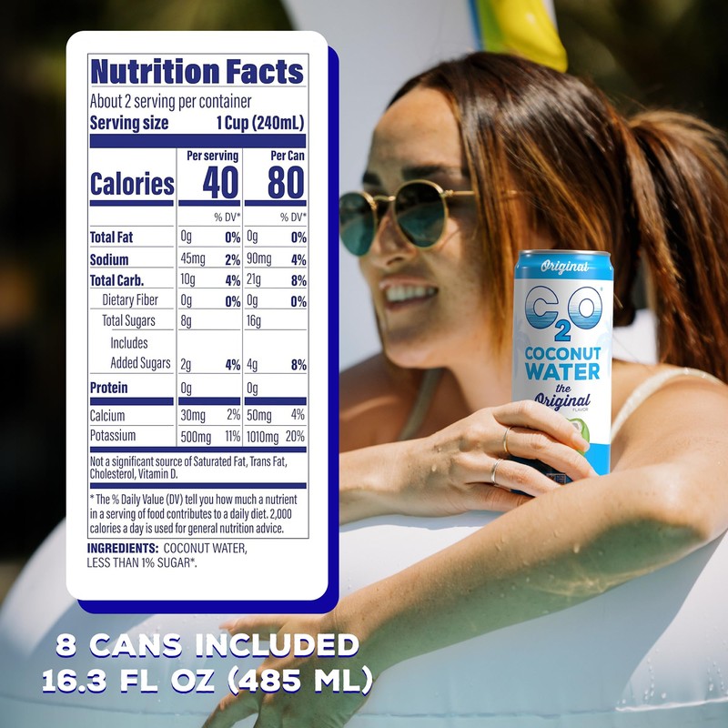 C2O - Coconut Water, The Original Flavor (8 Pack) -