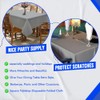 Venuscello 6 x Silver Paper Table Cover Cloths, 90cm x