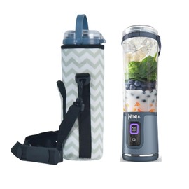 AF-WAN Tragbare Aufbewahrungstasche mit Schultergurt für Ninja BC151NV/BC51NV/BC151BK/BC151CR/BC151EM/BC151PR/BC151WH 510.3 g Blast Portable Blender (Grauweiß)