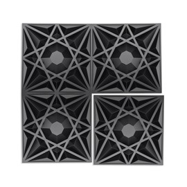 WONESZ 33 Pack 3D Wall Panels for Interior Wall Decor, Black 3D Panel Wall, Design Accent Wall Peel and Stick, 12''x12'' Modern Wall Panels for Gaming Room, Bedroom, Living Room, TV Background