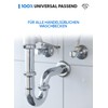EDELER® Universal Siphon for Washbasin, Stainless Steel, Height Adjustable, Sink