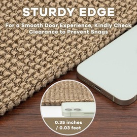 EARTHALL Woven Runner Rug 2x6 Ft Washable Runners for Hallways Cotton Non Slip Rubber Backed Kitchen Runner Braided Indoor Floor Carpet for Entryway, Hallway, Kitchen, Bedroom, Orange/Tan/Brown