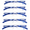 AQWANO Rimless Computer Reading Glasses Blue Light Blocking, 5 Pack