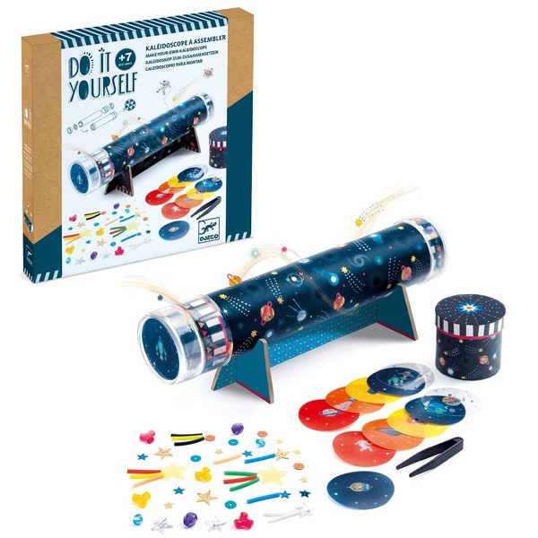DJECO DIY Kaleidoscope Craft Kit, Elementary School Students, Kaleidoscope Kit,