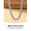 Suplight Men's Curb Chain 3/6/9 mm Wide Cuban Link Chain,