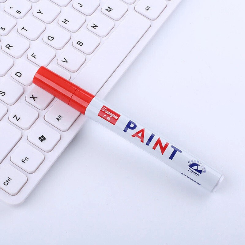 SNS 3pcs RED Paint Pen Markers Waterproof Permanent Car Tire
