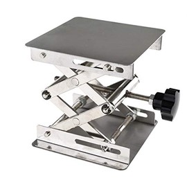 Edelstahl-Laborständer, Scherenhebebühne, Laborheber, 100 x 100 mm